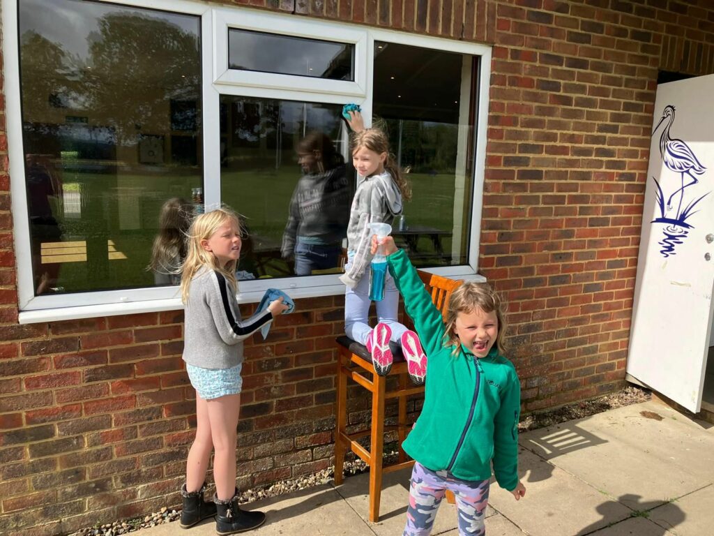 volunteers at the cranleigh rugby club's big tidy up