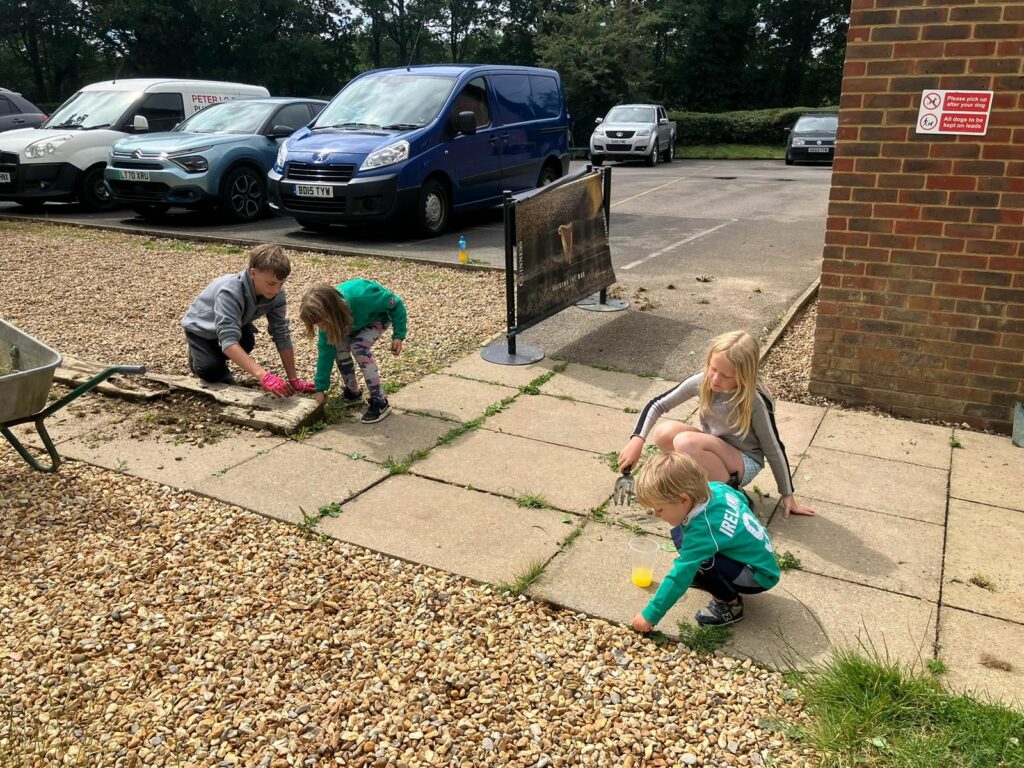 volunteers at the cranleigh rugby club's big tidy up